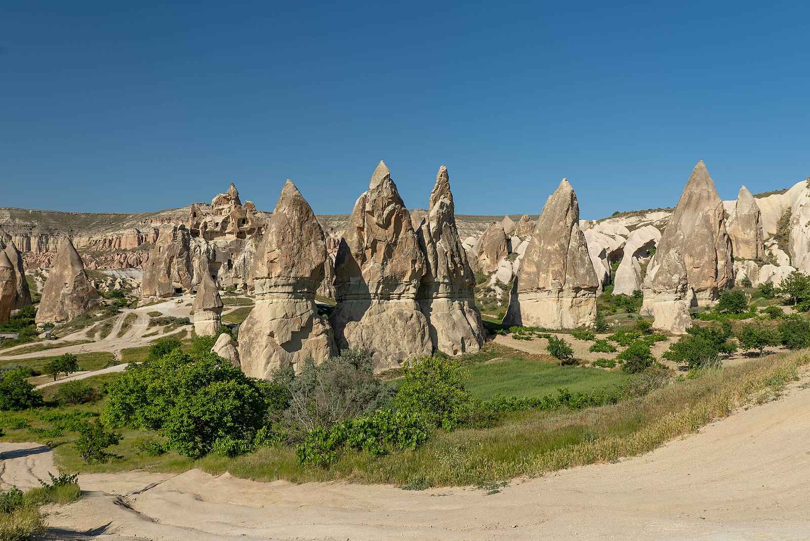 A narrow rock-cut passage inside one of Cappadocia's ancient underground cities