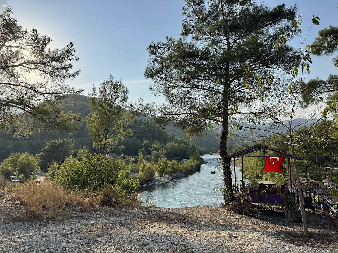 Weathered stone ruins scattered across the ancient Selge plateau above Köprülü Canyon